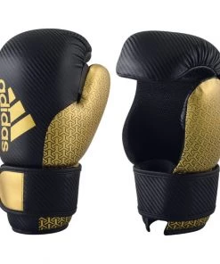 Adidas WAKO Kickboxing Pro Point Fighter Gloves Black Gold Boxing Gloves
