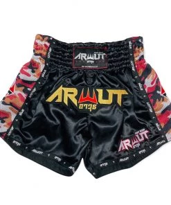Arwut Muay Thai Shorts "Brave Soldier" Edition Black/Red Camo