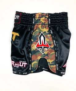 Arwut Muay Thai Shorts "Brave Soldier" Edition Black/Yellow Camo