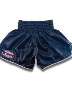 Arwut Classic Black Muay Thai Shorts White Trims