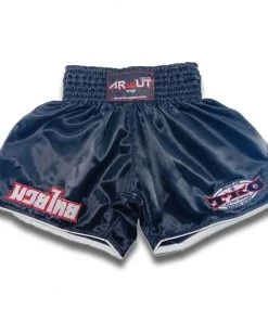 Arwut Classic Black Muay Thai Shorts White Trims