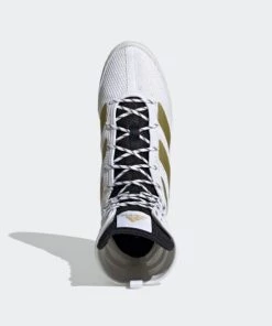 Adidas Boxing Shoes Box Hog 3 White/Gold 12 Adidas Boxing Shoes Box Hog 3 White/Gold