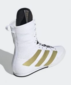 Adidas Boxing Shoes Box Hog 3 White/Gold 10 Adidas Boxing Shoes Box Hog 3 White/Gold