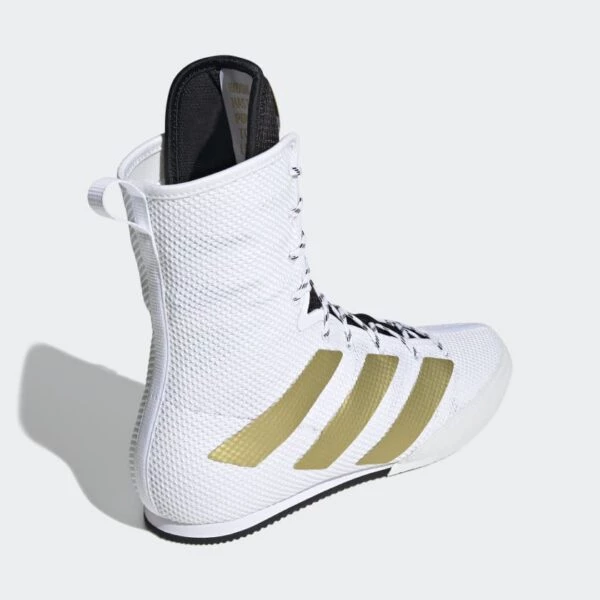 Adidas Boxing Shoes Box Hog 3 White/Gold 5 Adidas Boxing Shoes Box Hog 3 White/Gold