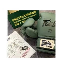 Fairtex F-Day Green Army Boxing Gloves (BGV11) 15 Fairtex F-Day Green Army Boxing Gloves (BGV11)