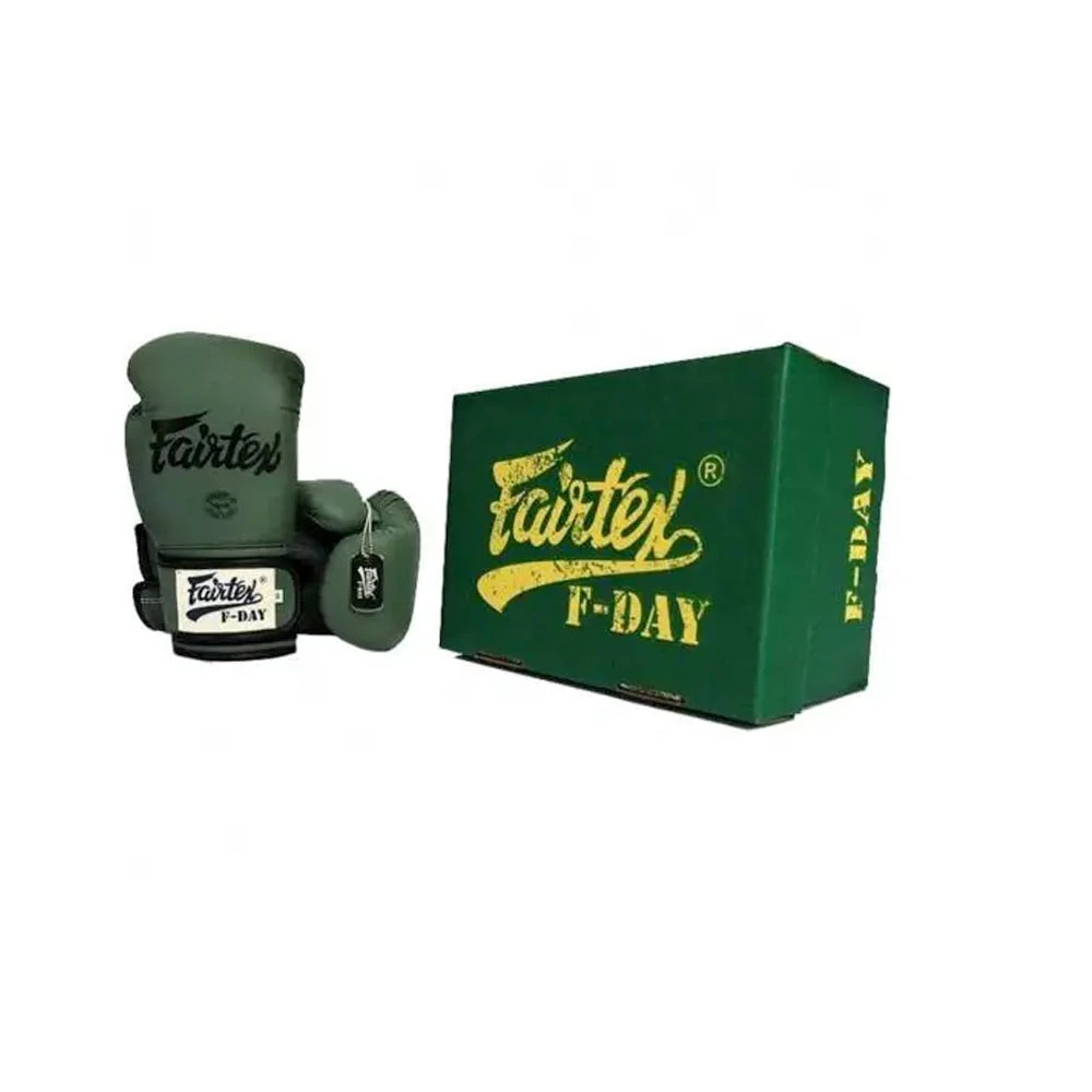 Fairtex F-Day Green Army Boxing Gloves (BGV11) 10 Fairtex F-Day Green Army Boxing Gloves (BGV11)