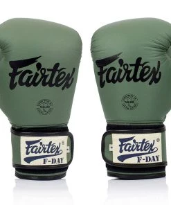 Fairtex F-Day Green Army Boxing Gloves (BGV11) 13 Fairtex F-Day Green Army Boxing Gloves (BGV11)