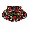 Arwut Muay Thai Shorts With Gothic Skull And Roses