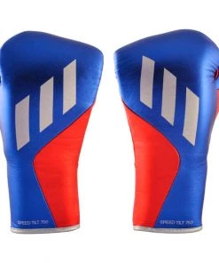 Adidas Boxing Speed Tilt 750 Pro Fight Glove Blue Metallic Red