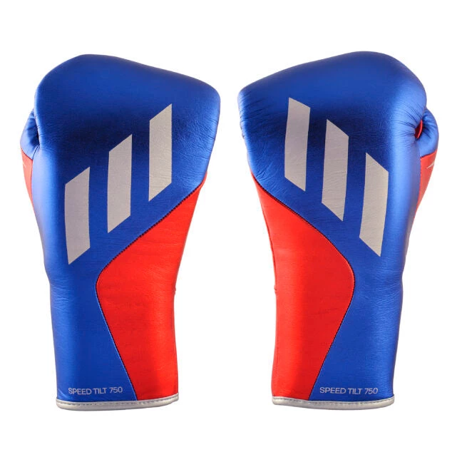 Adidas Boxing Speed Tilt 750 Pro Fight Glove Blue Metallic Red 4 Adidas Boxing Speed Tilt 750 Pro Fight Glove Blue Metallic Red