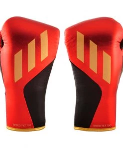 Adidas Speed Tilt 750 Pro Fight Glove Red Metallic Black/Gold Boxing