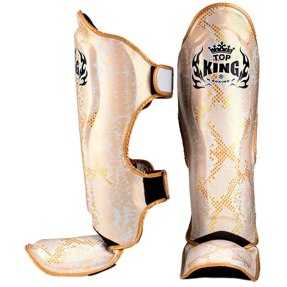 Muay Thai Top King "Snake" Leather Shin Guards 4 Muay Thai Top King "Snake" Leather Shin Guards