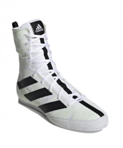 Adidas Box Hog 3 White/Black Boxing Shoes
