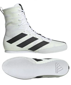 Adidas Box Hog 3 White/Black Boxing Shoes