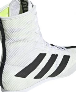 Adidas Box Hog 3 White/Black Boxing Shoes