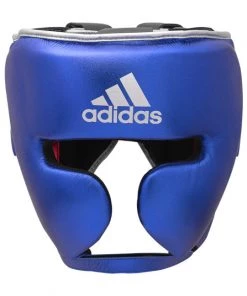 Adidas Adistar Pro Headgear METALLIC BLUE SILVER Boxing Head Gear