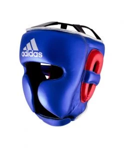 Adidas Adistar Pro Headgear METALLIC BLUE SILVER Boxing Head Gear