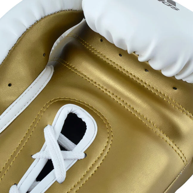 Adidas Tilt 350 Pro Training Lace-up White Metallic Gold Boxing Gloves 9 Adidas Tilt 350 Pro Training Lace-up White Metallic Gold Boxing Gloves