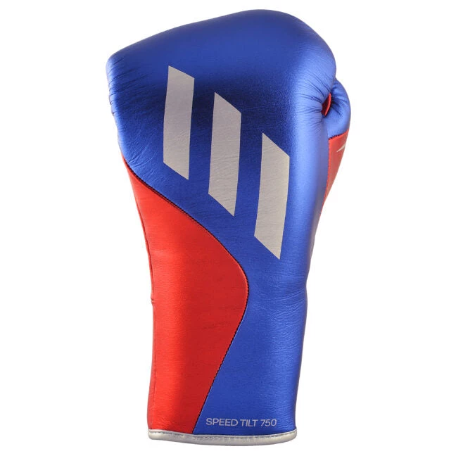 Adidas Boxing Speed Tilt 750 Pro Fight Glove Blue Metallic Red 3 Adidas Boxing Speed Tilt 750 Pro Fight Glove Blue Metallic Red
