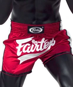 Fairtex Muay Thai Shorts - BS1704 Red/White 9 Fairtex Muay Thai Shorts - BS1704 Red/White