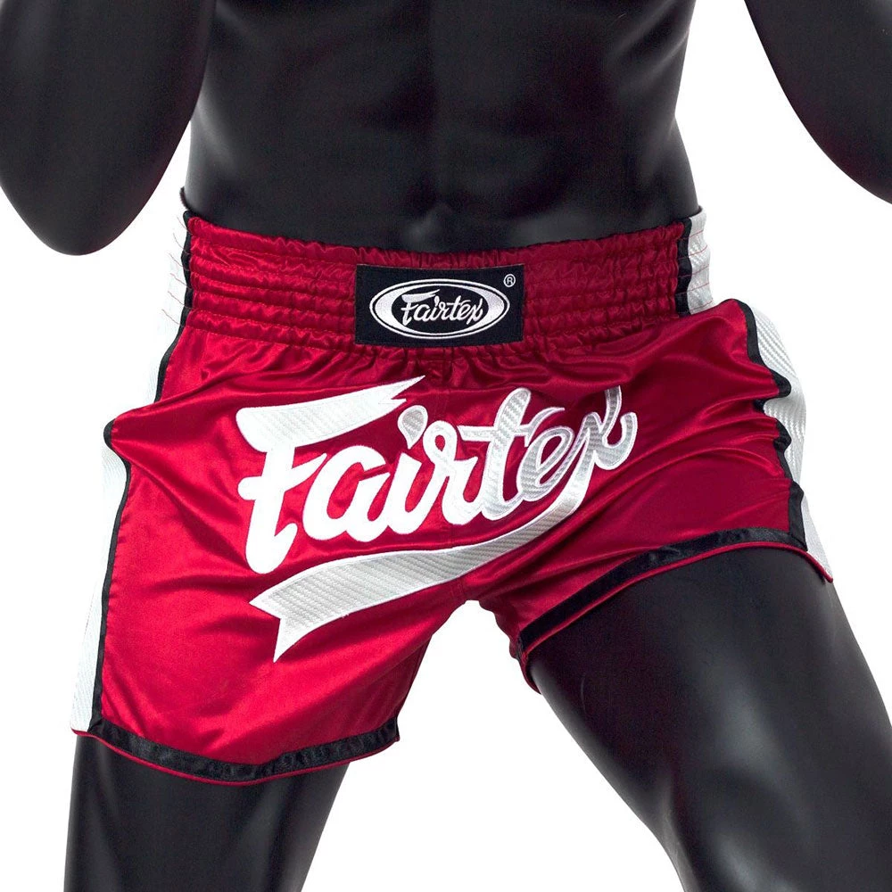 Fairtex Muay Thai Shorts - BS1704 Red/White 5 Fairtex Muay Thai Shorts - BS1704 Red/White
