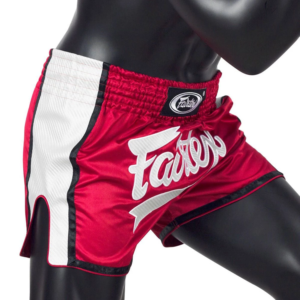 Fairtex Muay Thai Shorts - BS1704 Red/White 6 Fairtex Muay Thai Shorts - BS1704 Red/White