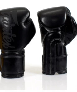 Fairtex Solid Black Microfiber Boxing Gloves (BGV14-SB)