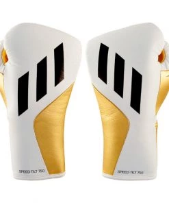 Adidas Speed Tilt 750 Pro Glove White Metallic Gold Boxing Gloves