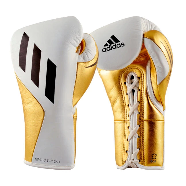 Adidas Speed Tilt 750 Pro Glove White Metallic Gold Boxing Gloves 5 Adidas Speed Tilt 750 Pro Glove White Metallic Gold Boxing Gloves